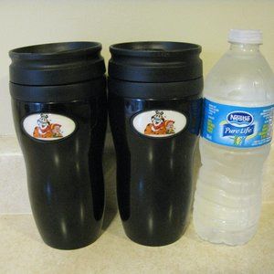Rare Tony the Tiger and the Keebler Elf travel mugs.